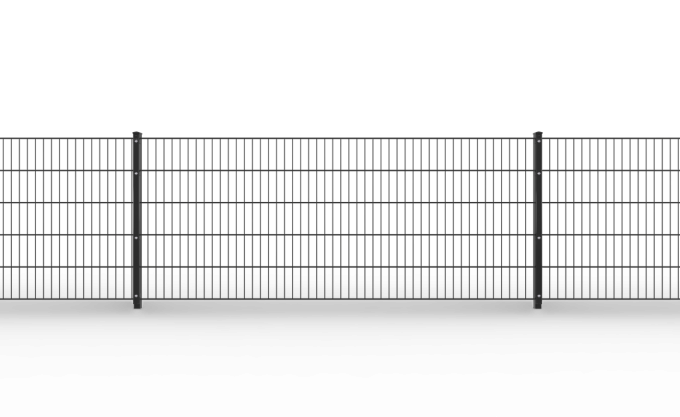 ranko Doppelstabmattenzaun mit Klemmhalter je 250 cm Mattenzaun Metallzaun