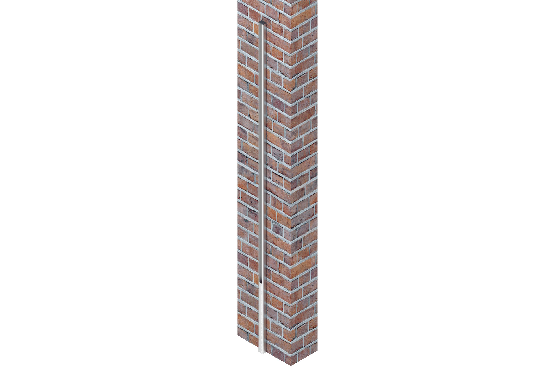 Montageprofil ALU 3x4x235 cm silber  für WPC-Steckzaun extra lang