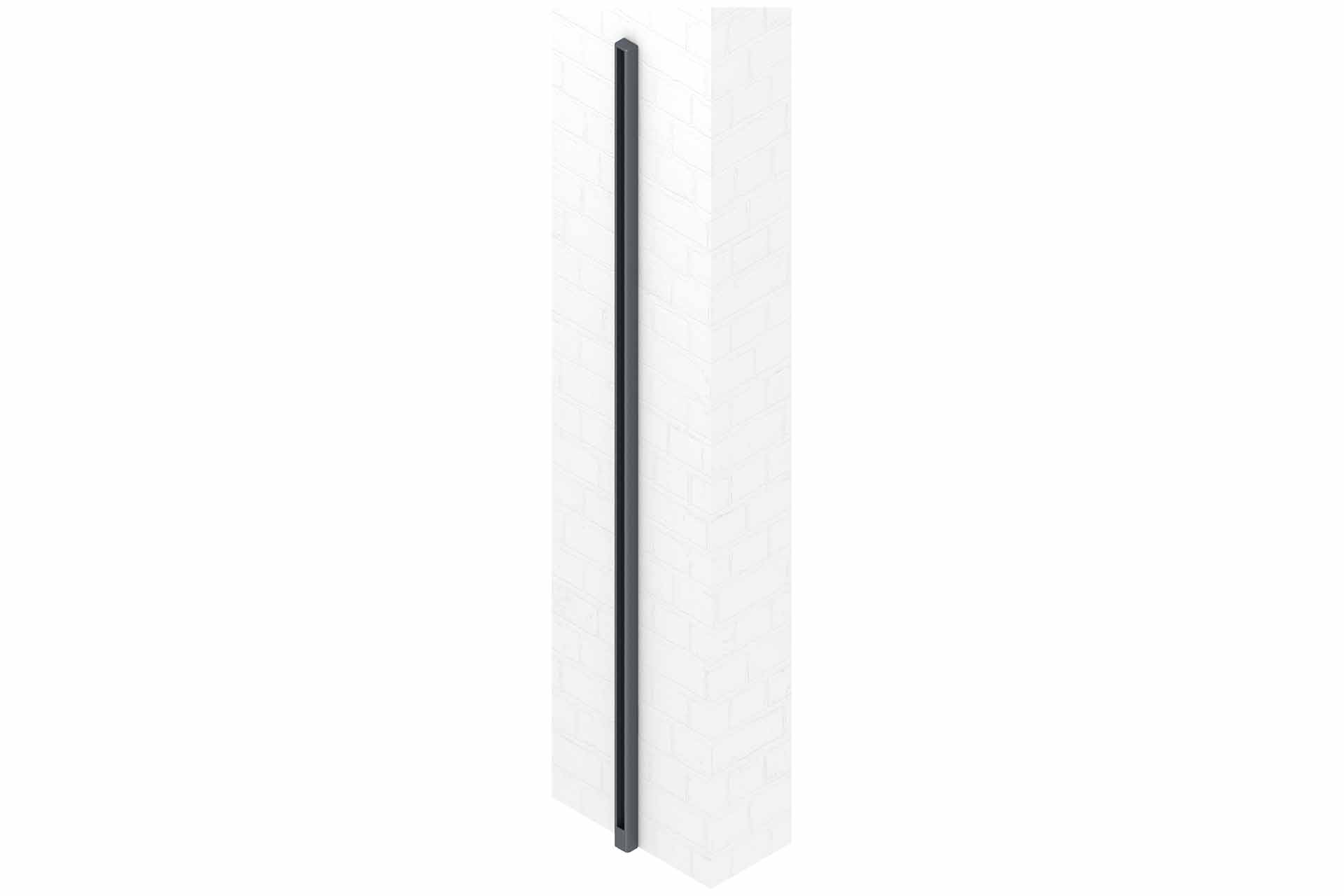 Montageprofil ALU 3x4x190 cm anthrazit für WPC-Steckzaun U-Profil