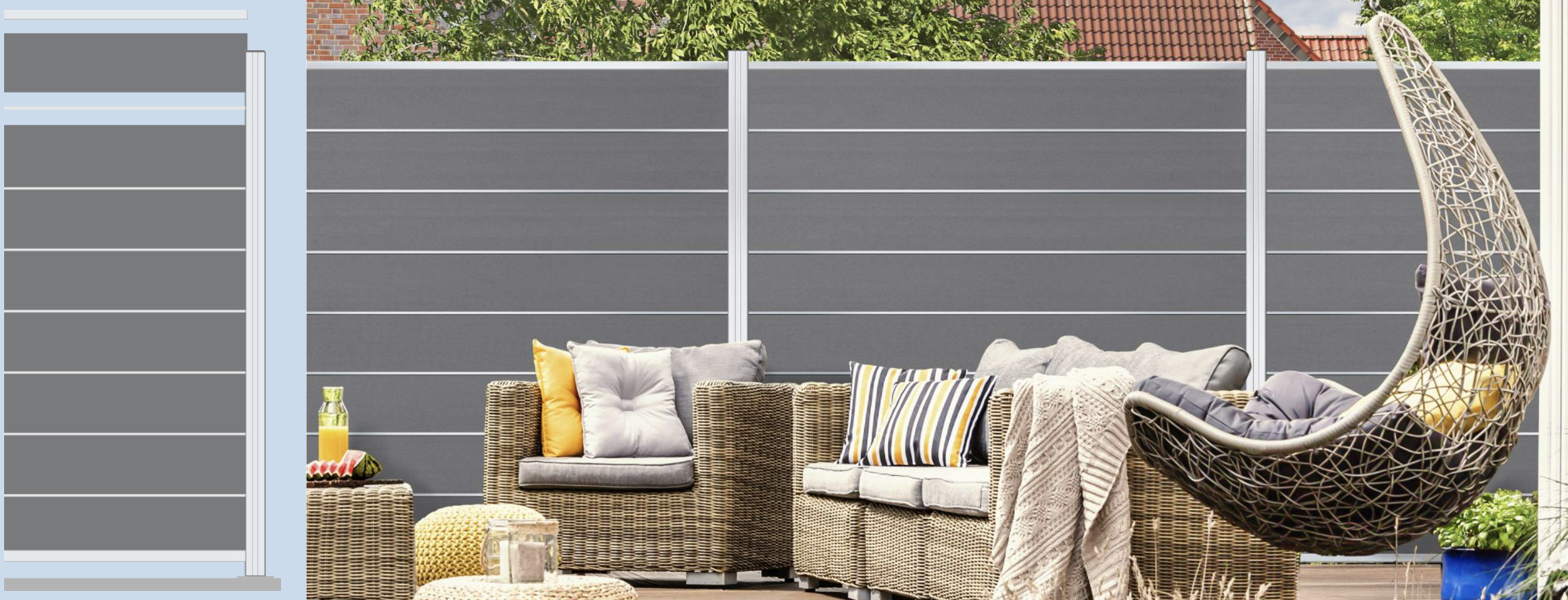 EF-52521-02-01ingutSl8KvIQY Designleisten ALU 7er-Spar-Set silber für WPC-Steckzaun