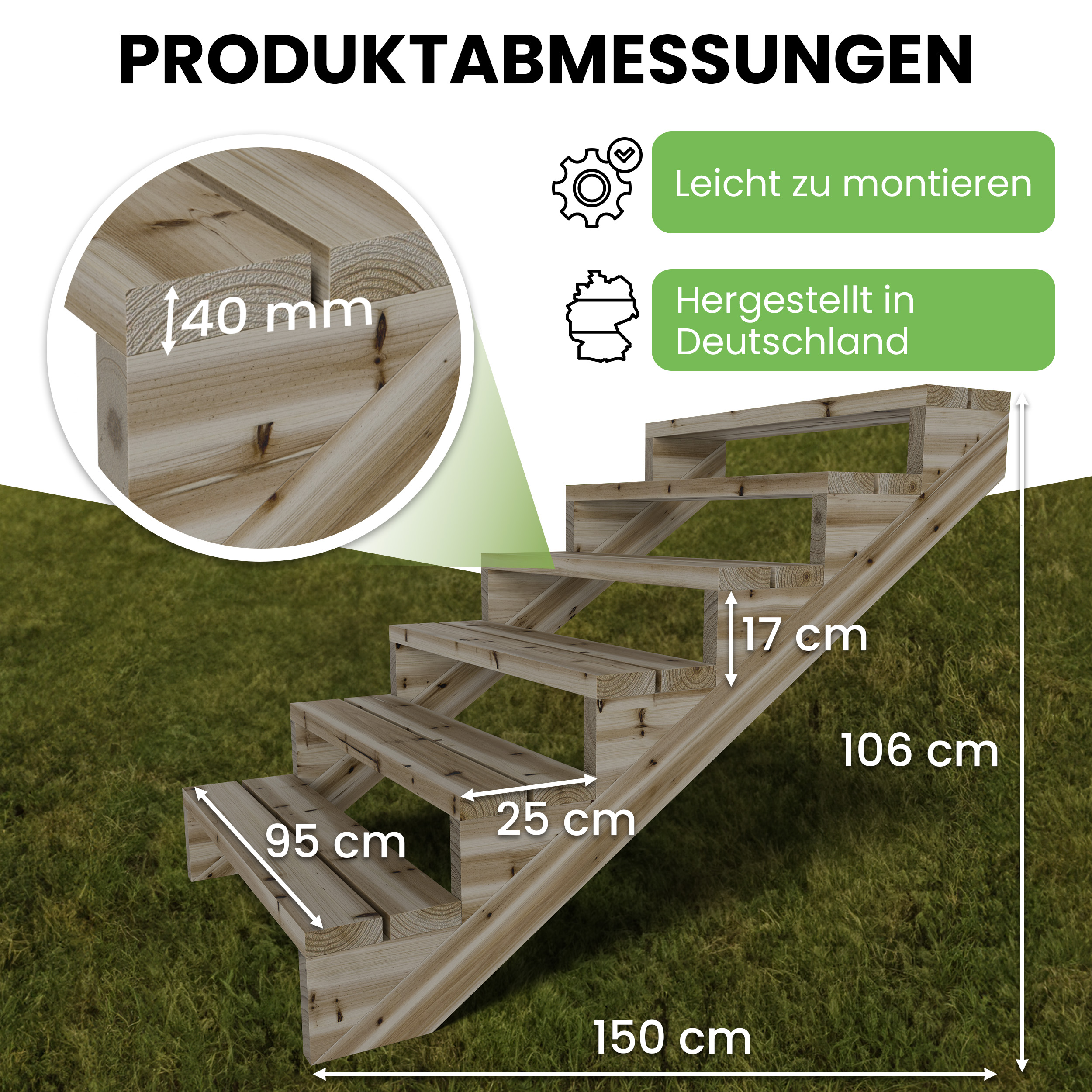 06qq3wsQL9zheSA Terrassentreppe Kiefer kesseldruckimprägniert Treppe mit Stufen Wangentreppe Breite