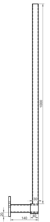 3KVoKAM2MtZ6QJ Pitzl Geländerstützen GSP Vierkantrohr zum Andübeln Höhe 1000 mm inkl. Kunststoffkappe Kröpfung