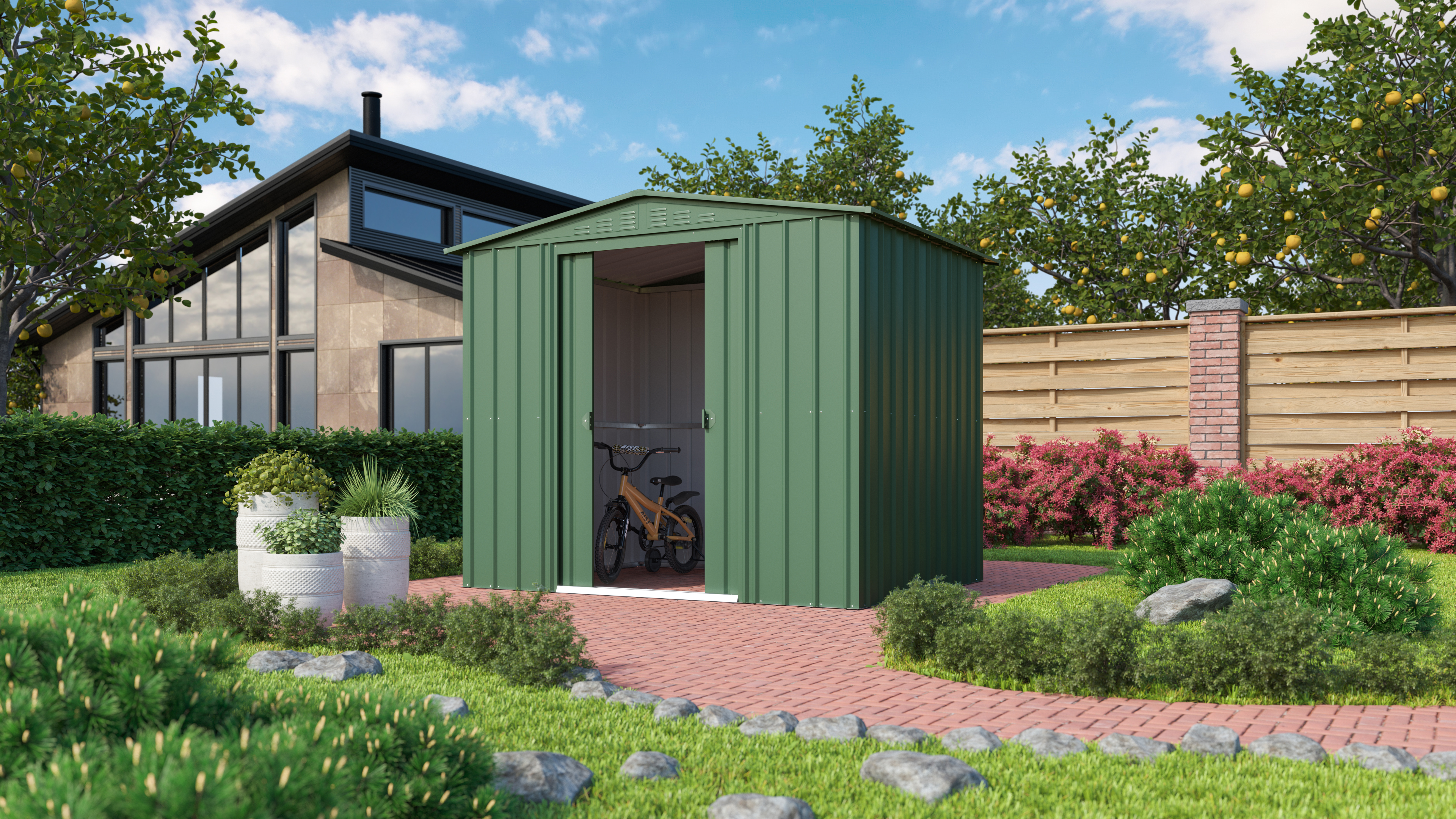 Gerätehaus Gartenmanager Dream 86 H178, jade