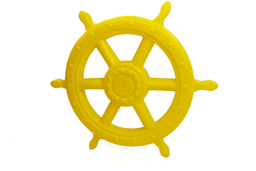 gelb2zMCnJPgktoJJU Steuerrad XXL Ø 54 cm für Schiff für Kinder mit Drehgeräusch Zubehör für Spielturm