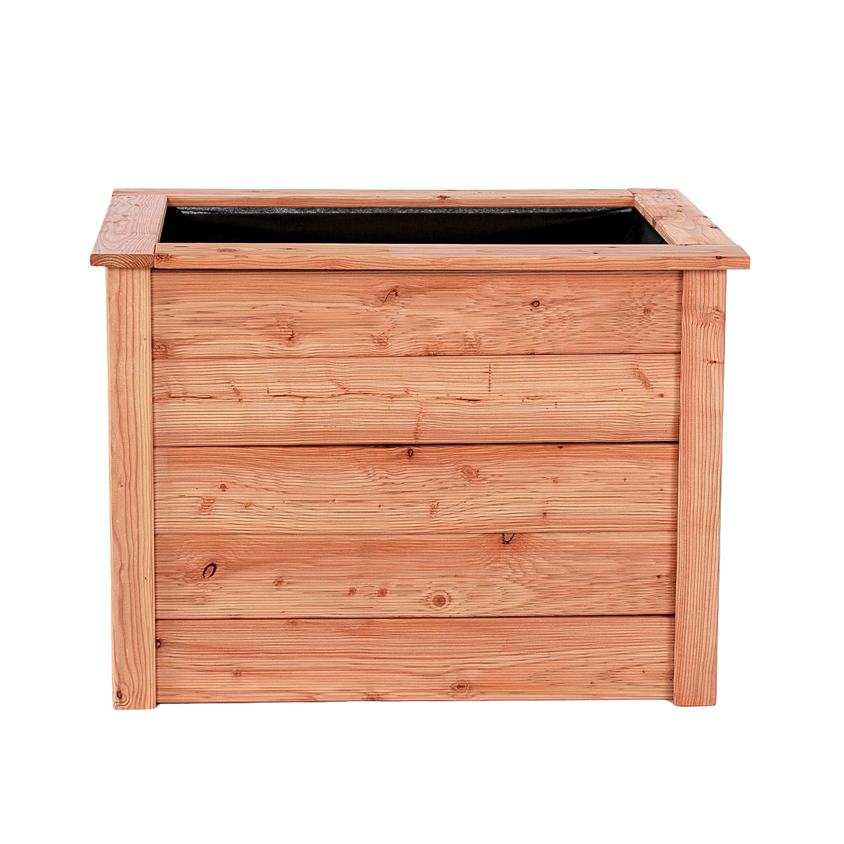 geriffelt5 Modernes Hochbeet 73cm Lärchenholz Pflanzenbeet