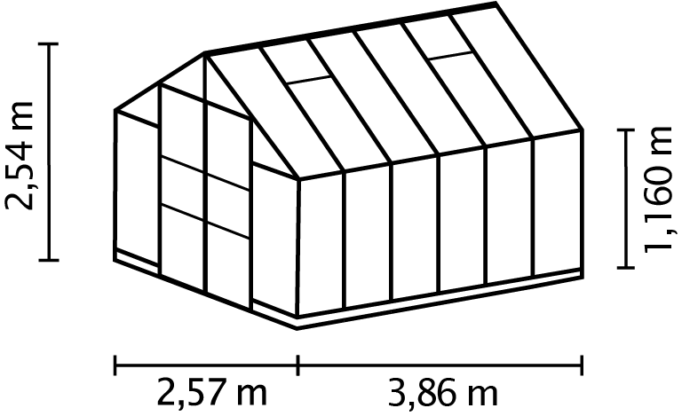 Gewächshaus Domus 9900 HKP4mm