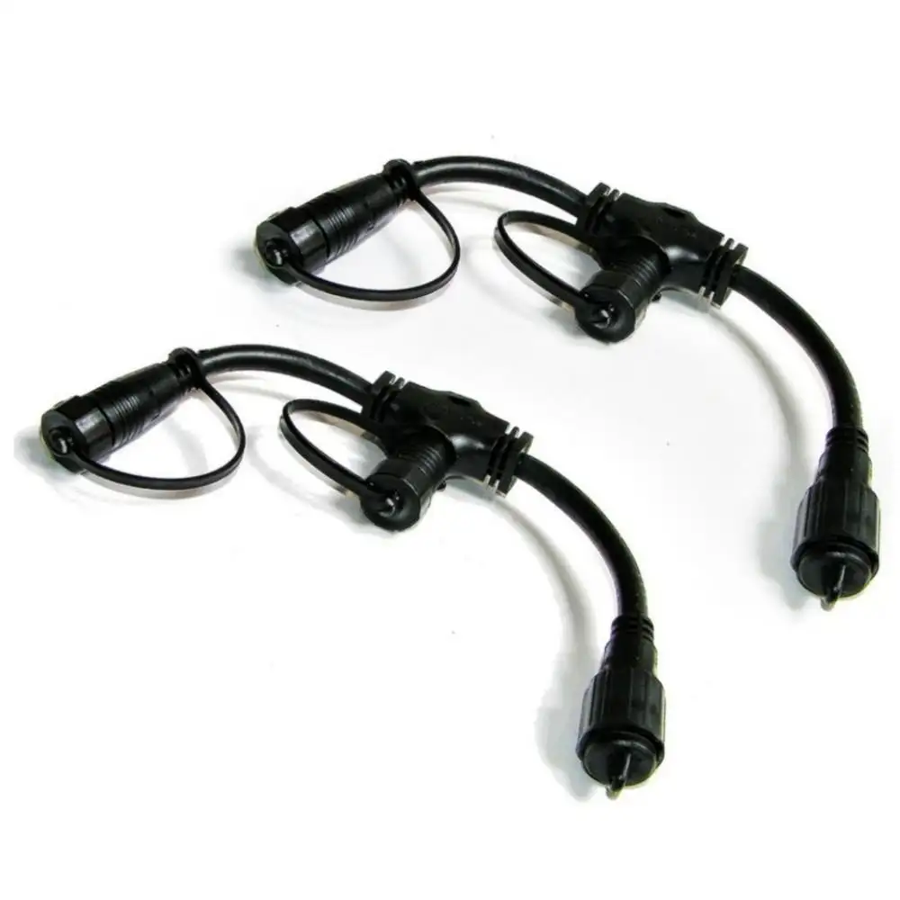 Steckverbinder 230V wasserdicht • Kabelverbinder mehrere Ausgänge schwarz • IP67 Gartenbeleuchtung