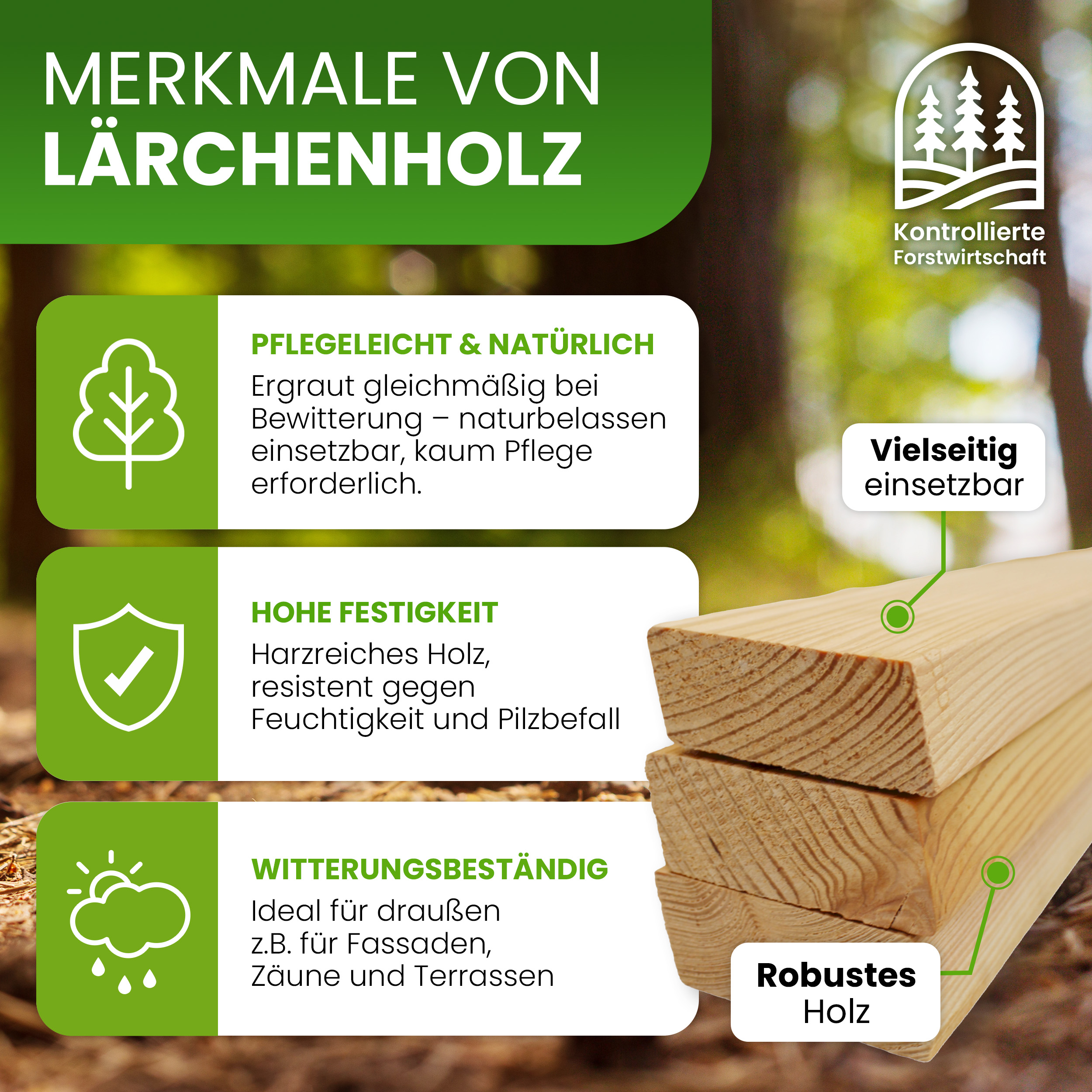 Rhombusleisten 27x65 mm Lärche natur modernes Fassadenprofil Rhombusprofil