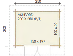 Ashford-2 Premium Gartenhaus Ashford