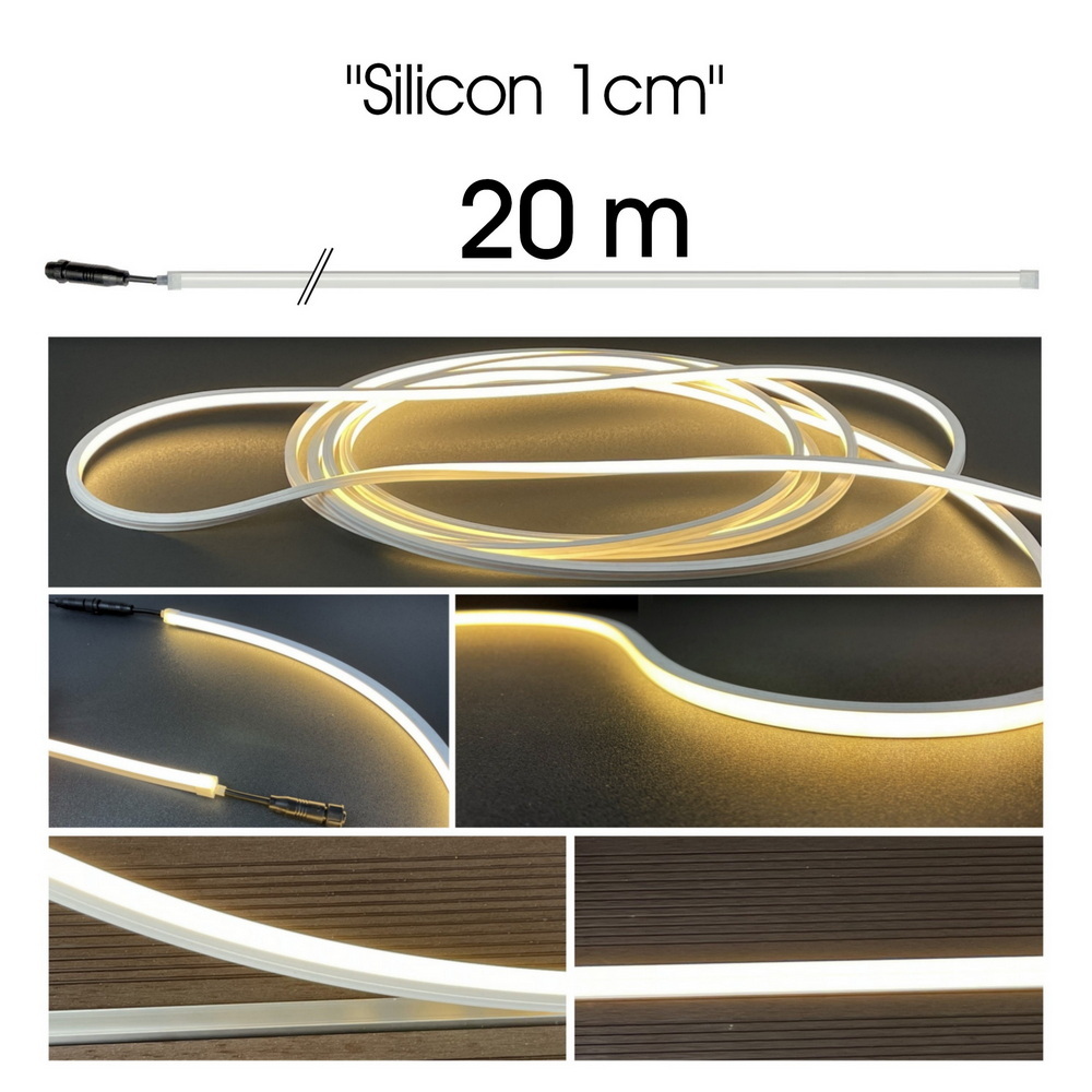  Silikon 24V LED Streifen 1 cm breit für Wegebeleuchtung