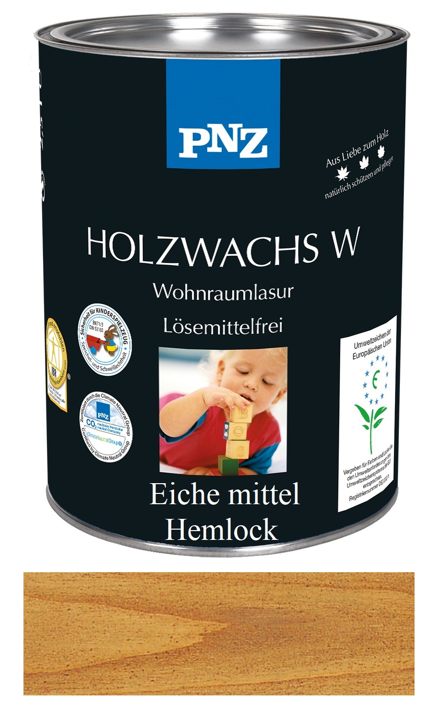 Eiche-mittelPwLBqRpcF1v62 PNZ Holzwachs W lösemittelfrei, Gebinde: 2.5L, Farbe: Eiche mittel / Hemlock