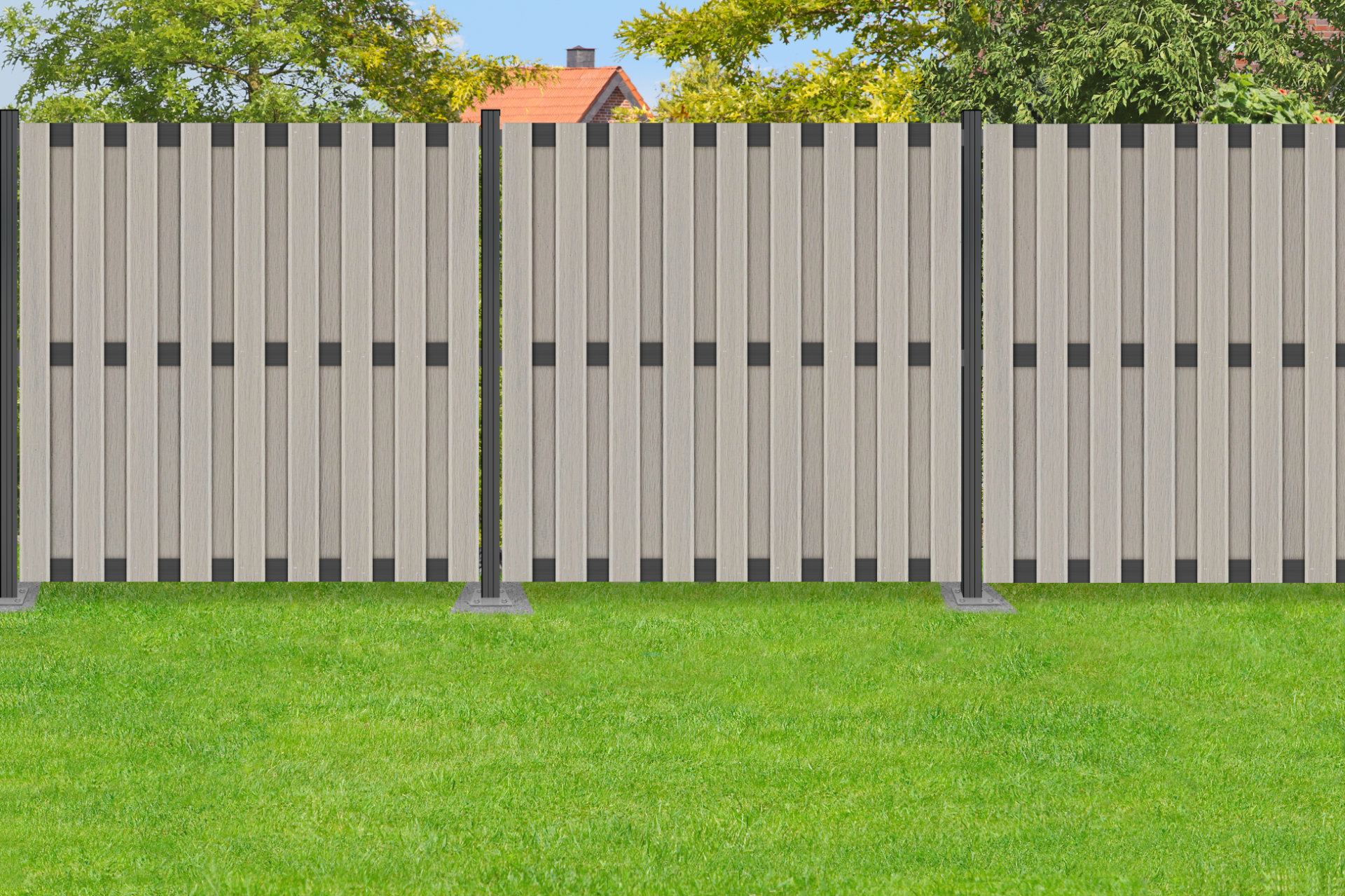 FABO Sichtschutz WPC FABO DIY-Zaun 180x180 cm sand