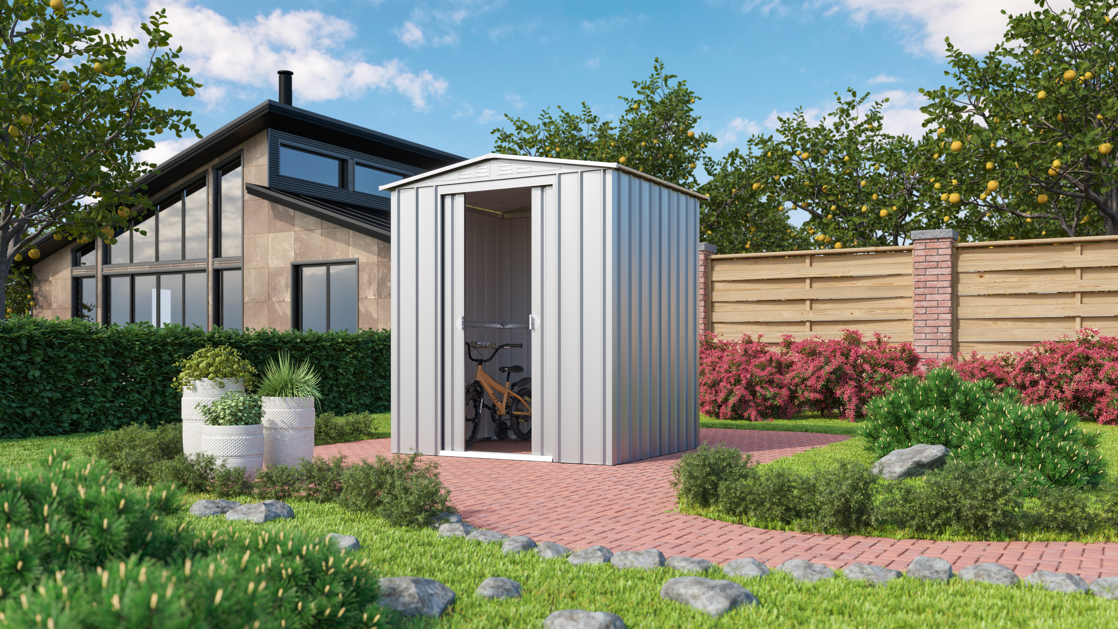 Gerätehaus Gartenmanager "Dream" 65, silber metallic