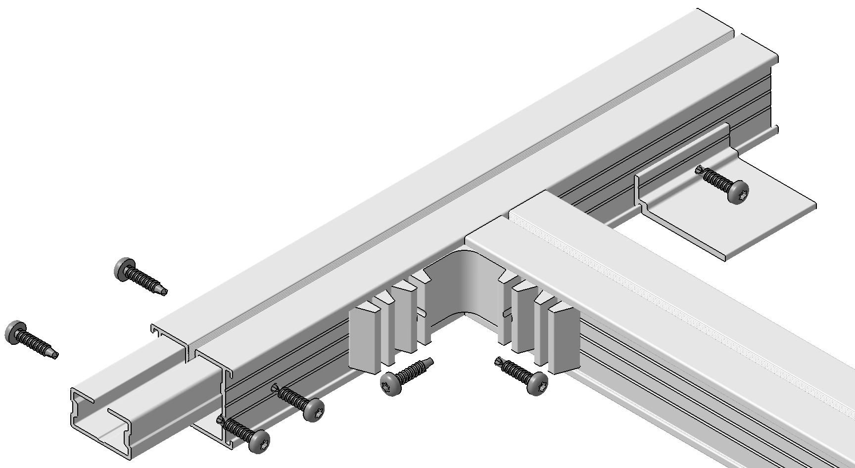 Seite-34-Bild-1aROMM99apr5ES Alu-Schiene L 38x45x4000 mm Unterkonstruktion Terrassen Bodenverlegeprofil Aluminium Aluschiene