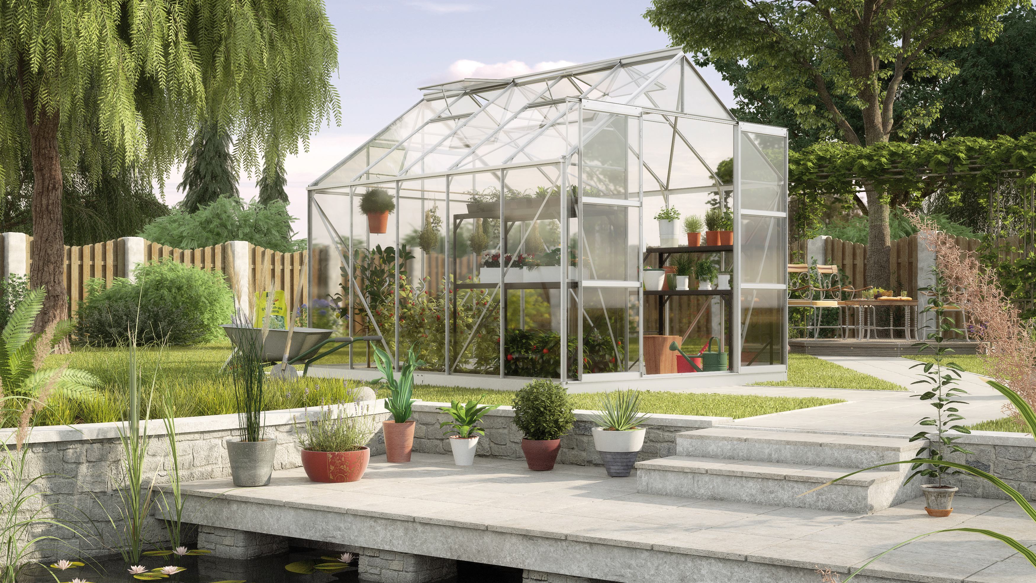 Gewächshaus Uranus 8300 ESG 3mm, alu