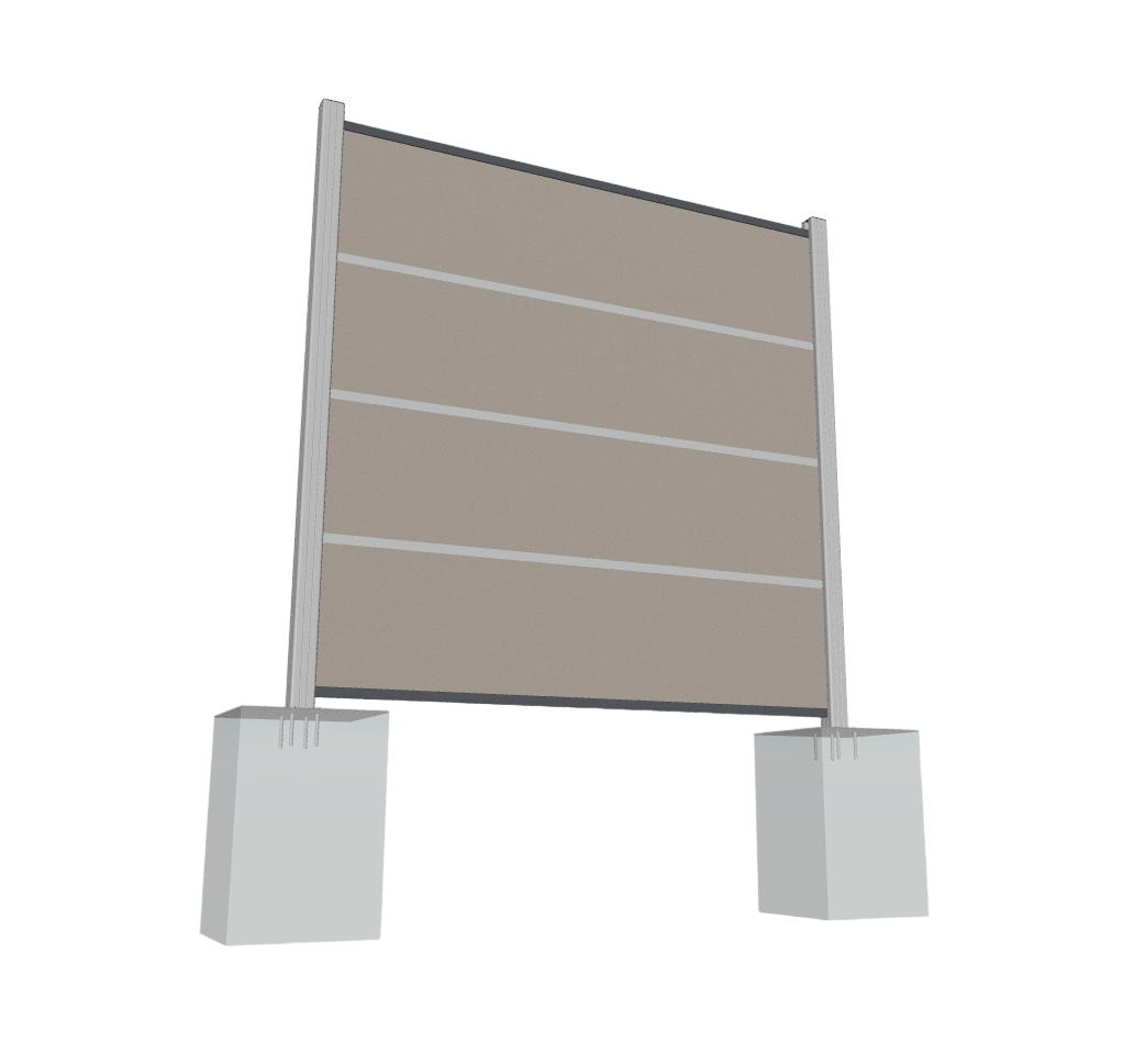 H-Verbindungsleiste-silber Sichtschutz EASY-BOARDS H-Verbindungsleiste 3er-Set silber