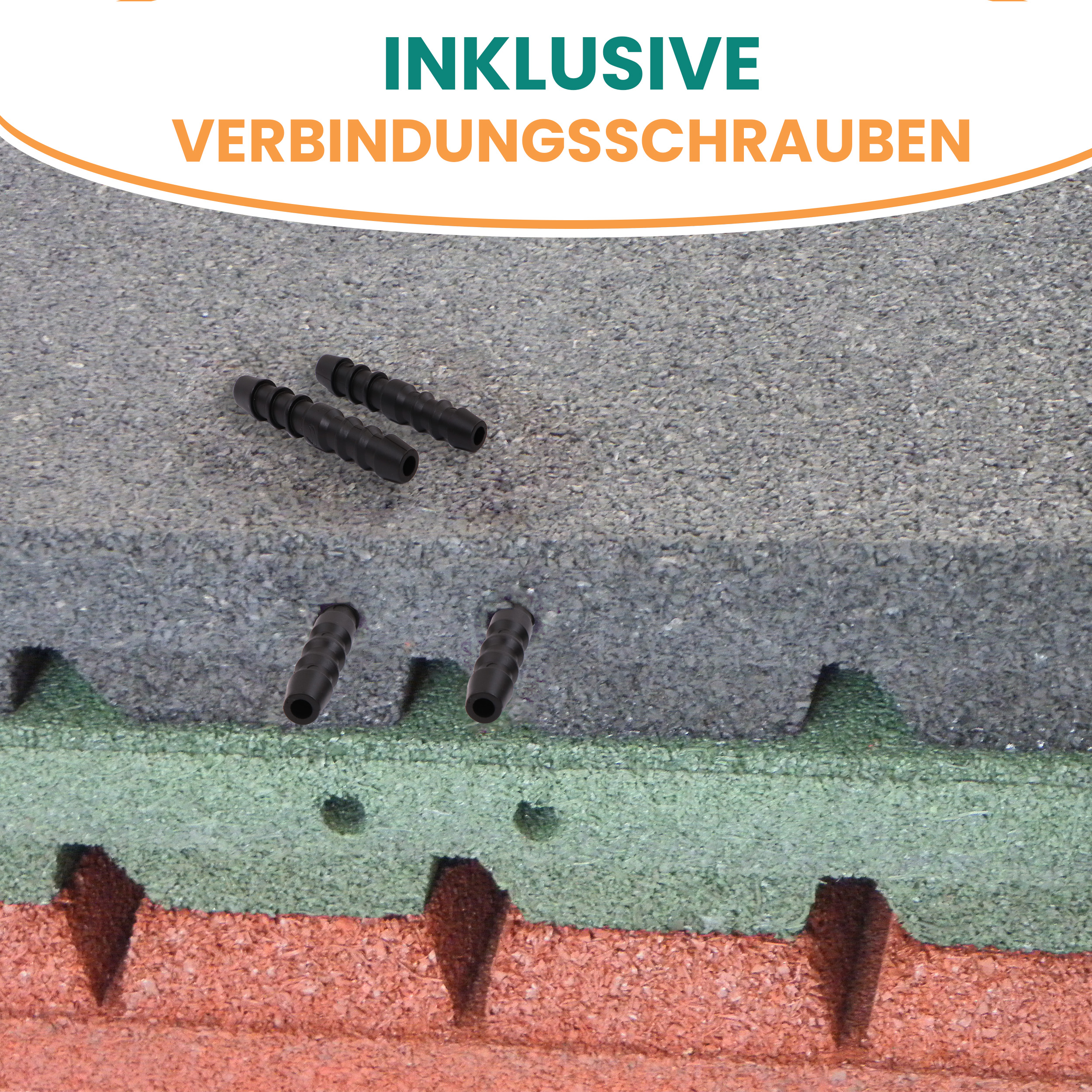56ncT5QSt4zTv4 Fallschutzmatte 50x50 cm Gummimatte für Spieltürme Schaukel Rutsche Outdoor