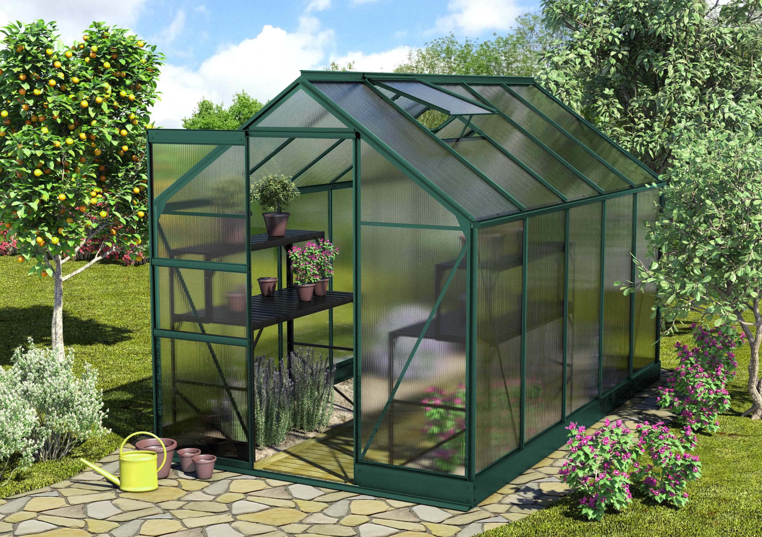 Gewächshaus Apollo 6200 HKP4mm, smaragd