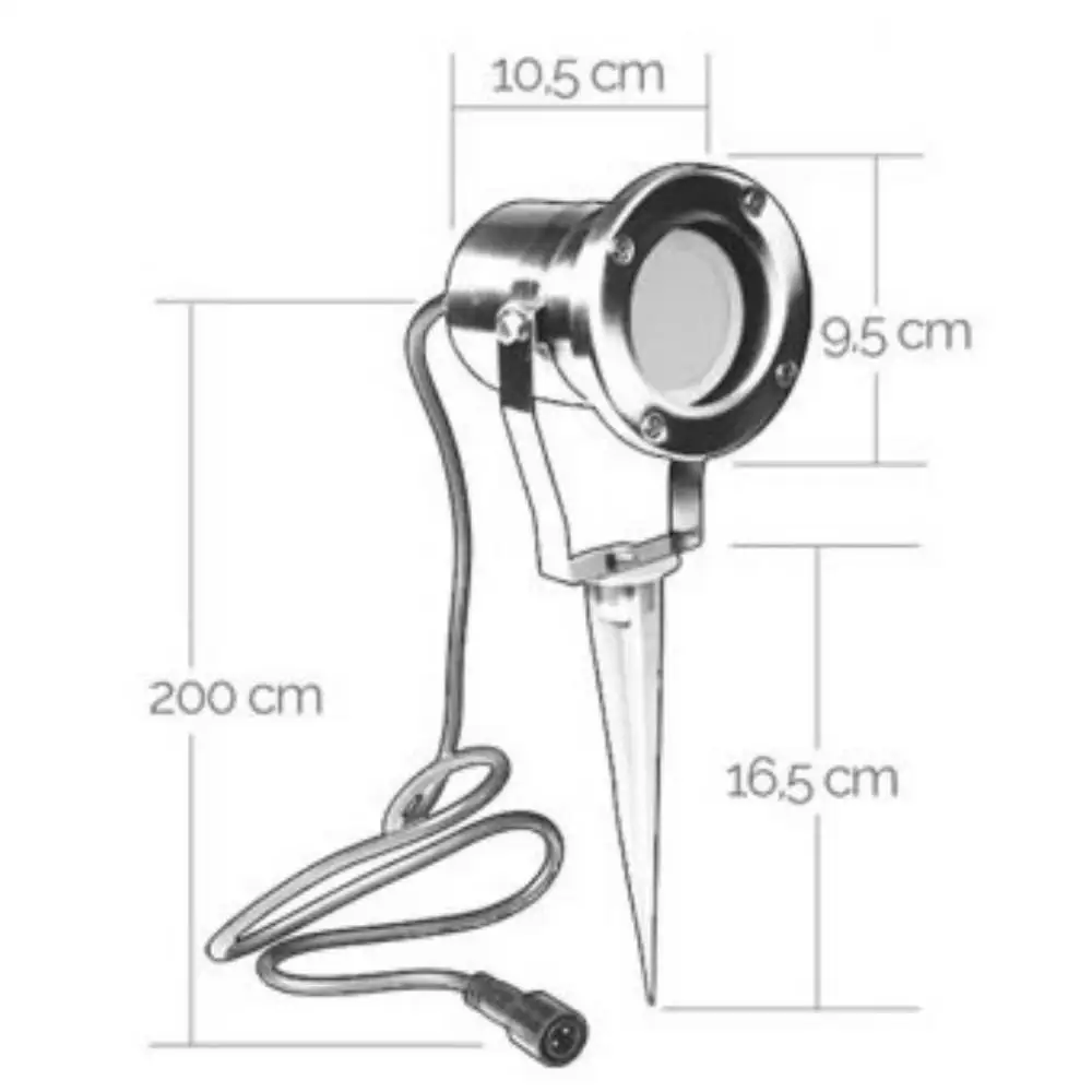 LED Edelstahl-Unterwasser-Außenstrahler 6,5 W NAUTILUX Teichbeleuchtung