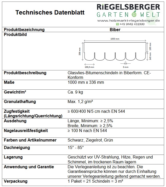 Bitumenschindeln 1 m²