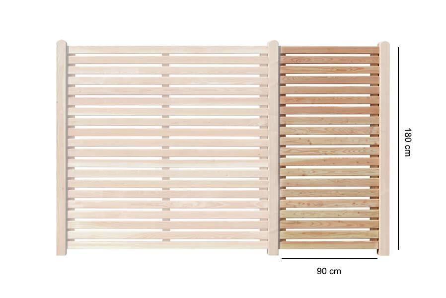 juh Bausatz Sichtschutzzaun Höhe 180 cm Holz Lärchenholz Sichtschutzzaun Holzwand