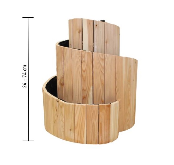 k01LhYR6tsWqoZ Kräuterschnecke Ø 65 cm aus Lärche natur Kräuterspirale Pflanzspirale Kräuterbeet