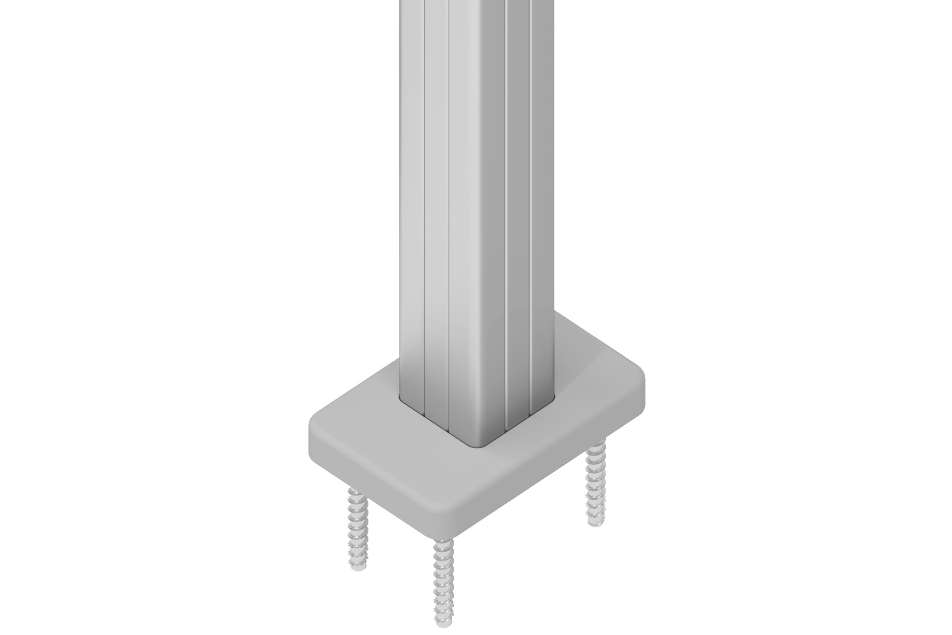 Pfostenträger-Abdeckung 11x17x2 cm für Alu-Pfosten silber