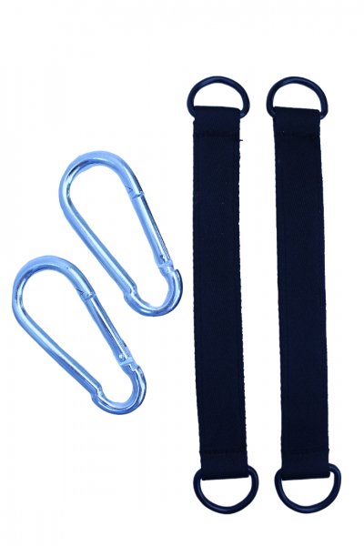 Set 2x Verbindungsschnallen & 2x Karabiner Verlängerungsgurt für Ihre Schaukel, Reckstange