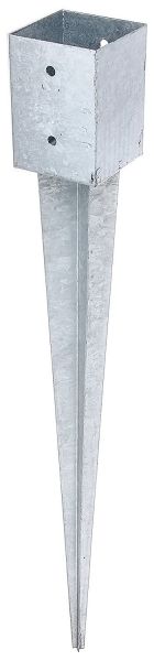 Einschlagbodenhülse 121x121x900 mm für Vierkantholzpfosten 120x120 mm Bodenhülse Einschlaghülse