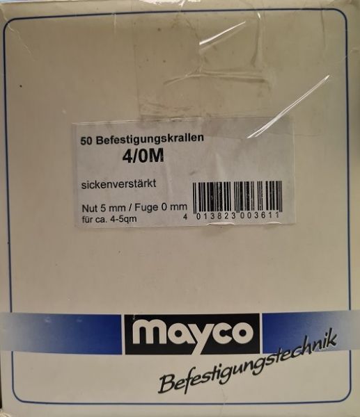 Mayco Paneelkrallen Profilholzkrallen 50 Stück, 4/0 M, sickenverstärkt