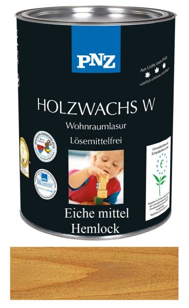 PNZ Holzwachs W lösemittelfrei, Gebinde: 0.75L, Farbe: Eiche mittel / Hemlock