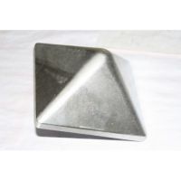 Pfostenkappe Aluminium 130 x 130 mm, Pyramide, mit Dorn, Kappe für Pfosten 12,5 x 12,5 cm