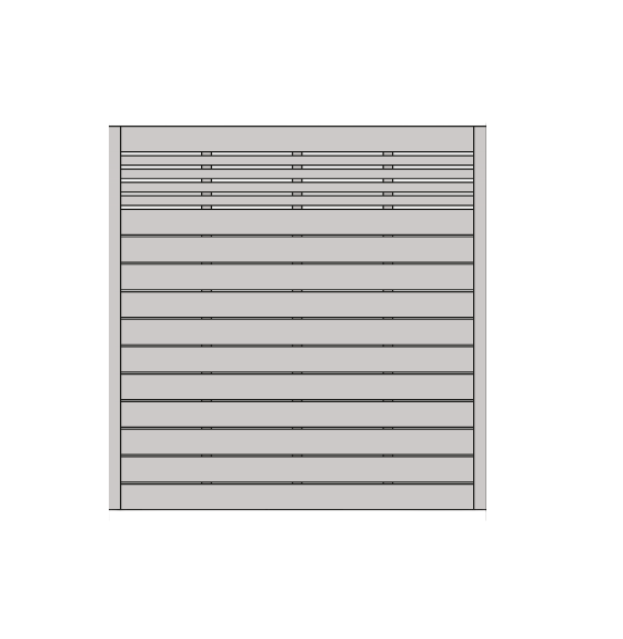 Sichtschutz SINA Zaunelement 180x180 cm Kiefer KDI grau