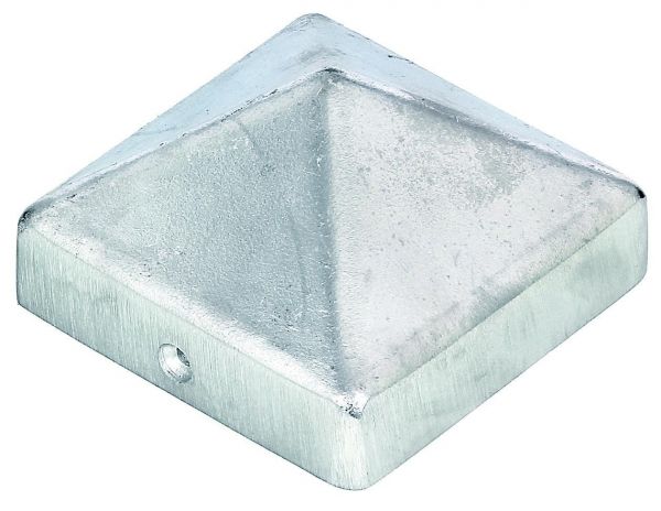 Pfostenkappe Aluminium 71x71 mm Pyramide Kappe mit Dorn für Pfosten 7x7 cm