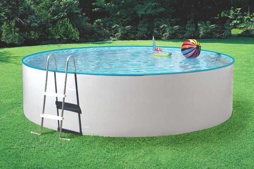 SPLASH Poolset Stahlwandbecken 300 x 90 cm weiß mit Sandfilteranlage