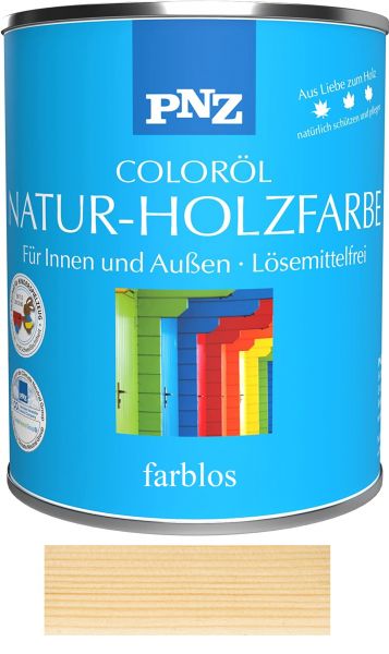PNZ Natur-Holzfarbe Coloröl, Gebinde: 0.75L, Farbe: farblos