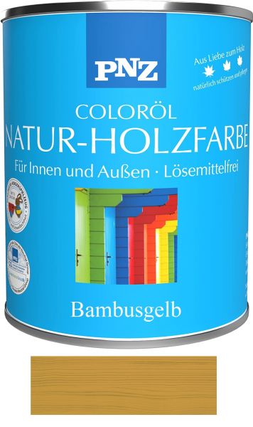 PNZ Natur-Holzfarbe Coloröl, Gebinde: 0.75L, Farbe: Bambusgelb