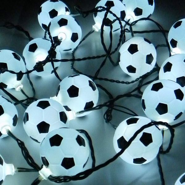 Partylichterkette 12,5 m mit 50 LED-Fußball für innen und außen