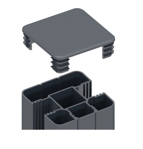 Pfostenkappe schwarz für Alu-Pfosten 70x70 mm - Ersatzteil