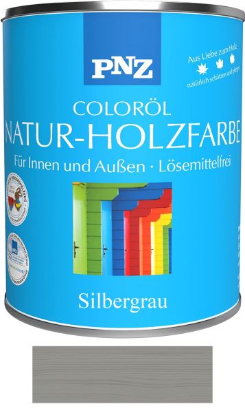 PNZ Natur-Holzfarbe Coloröl, Gebinde: 0.75L, Farbe: Silbergrau