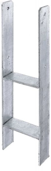 H-Pfostenträger 600 x 141 x 6 mm Bodenhülse Pfostenanker Pfostenschuh Anker Carport verzinkt