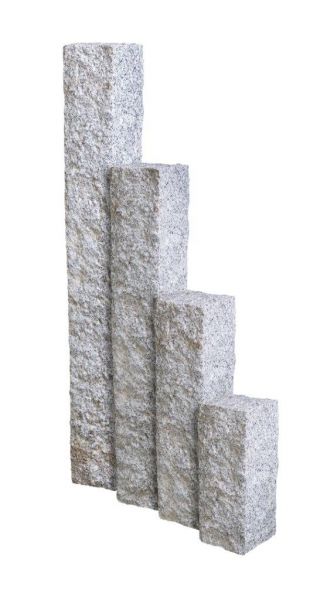 Granit Palisade hellgrau gestockt 15x15x300 cm