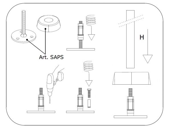 Unopiu Pfostenanker zum Aufdübeln für Anbaupergola Solaire 1 Stück