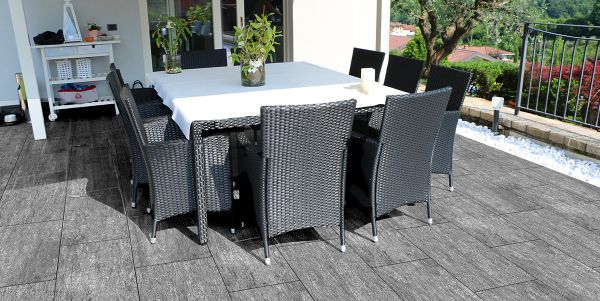 KERAMIKPLATTE PIETRA DI VALS ANTRAZYT 40x80x2 cm FEINSTEINUG MODERN 0,86 m², 2 STK.
