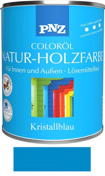 PNZ Natur-Holzfarbe Coloröl, Gebinde: 0.75L, Farbe: kristallblau