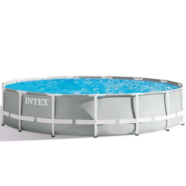 Intex Prism Frame Swimmingpool Set Rund mit Filter und Leiter, 457 x 107 cm 26724GN