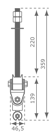 4 Stk Schaukelhaken XXL Safety 220 mm verzinkt zum Durchschrauben 