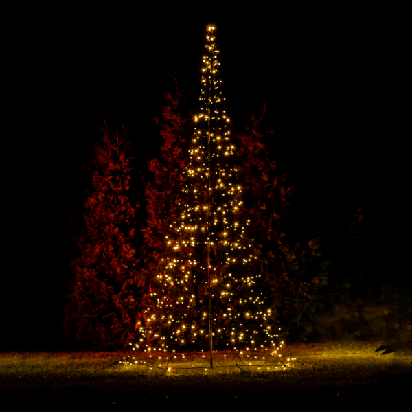 Weihnachtsbaum 2 m Höhe 300 blinkenden LEDs warmweiß LED-Tannenbaum