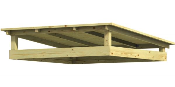 Pult-Dach aus Holz für Spielturm BIG