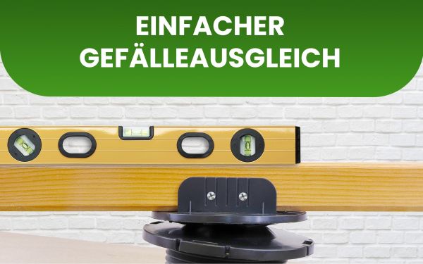 Beweglicher Aufsatz für Balkenlager PRO (gleicht Gefälle des Untergrundes bis zu 5 % aus)